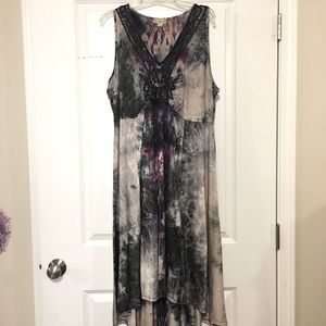 Plus size Hi-lo Sundress-multicolored